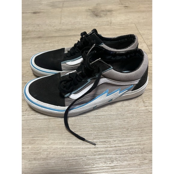 Vans Old Skool Bolt Cyan Sky Blue Black Bolt Lightning Men's Sz‎ 8 - Women's 9.5 - Picture 5 of 8